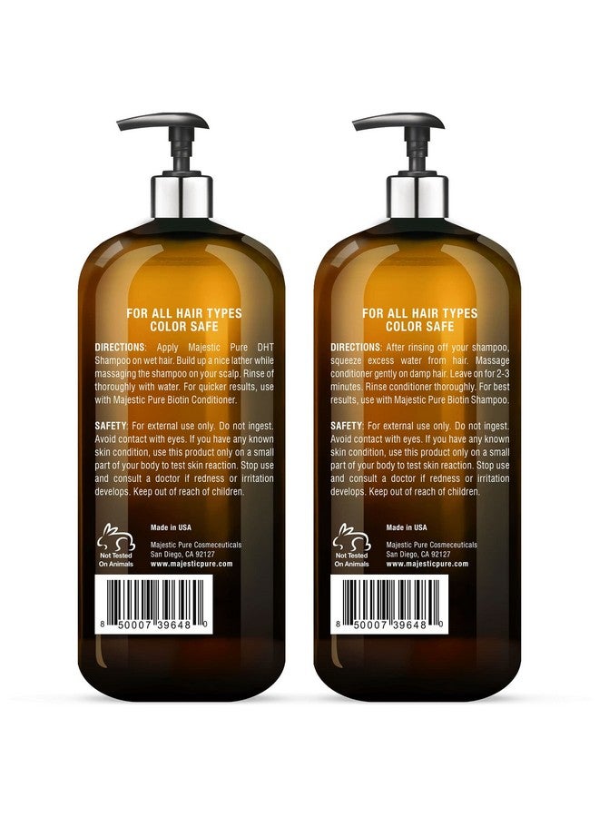 Biotin Shampoo And Conditioner Set With Dht Blocker Complex Hydrating Nourishing & Supporting Healthy Hair Growth Sulfate Free For Men & Women 16 Fl Oz Each