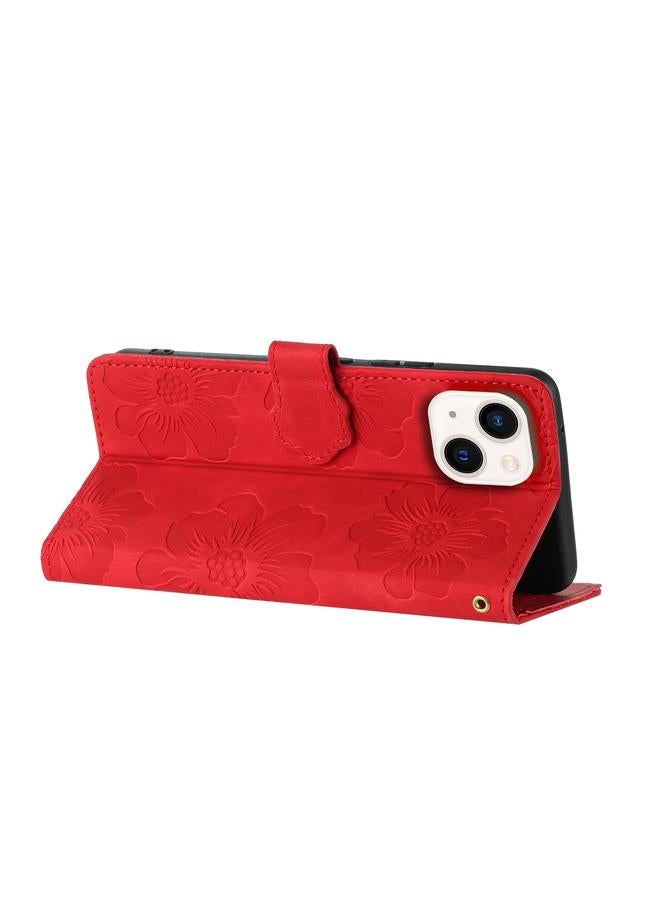 اس-توب جراب هاتف جلدي بنقشة زهور لهاتف iPhone 13 - Image 5