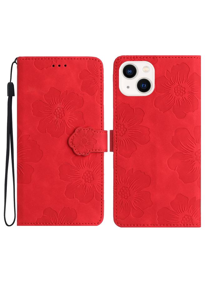 اس-توب جراب هاتف جلدي بنقشة زهور لهاتف iPhone 13 - Image 1