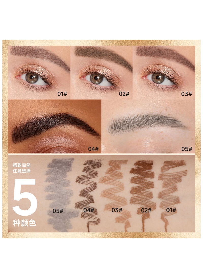 Sheloves - Liquid Eyebrow Pencil Waterproof Long Lasting Four-Fork Natural Ultra Precise Sweat-Proof Non-Marking New Formula Longwear Brow Tint Brown (02) - Image 1