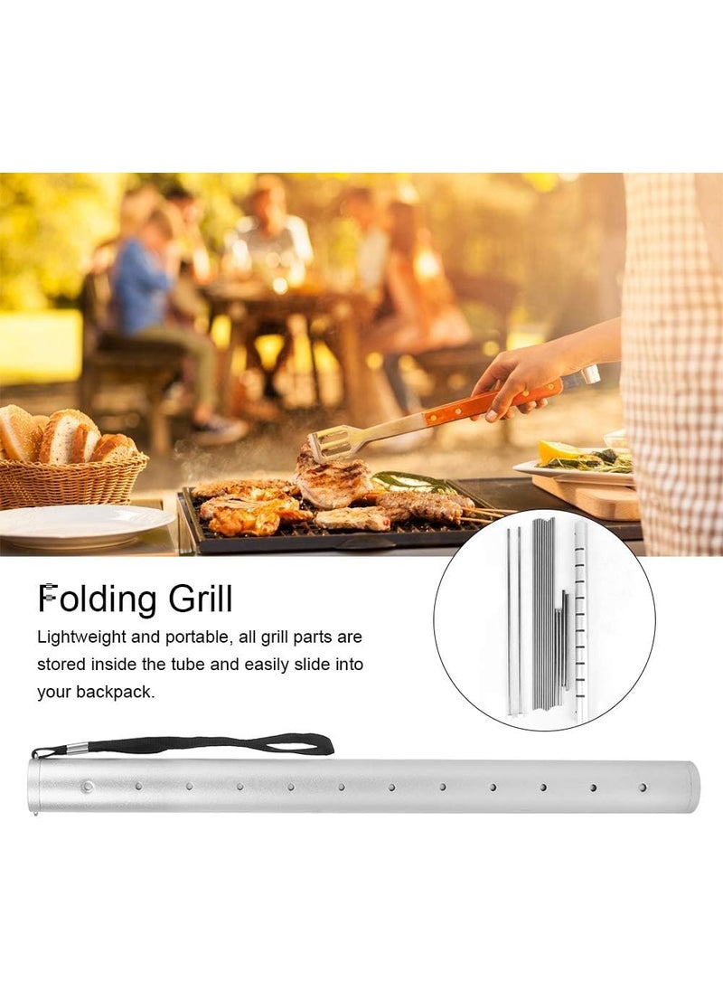 Rhyhorn Rhyhorn Grill Stack Rack Portable Compact Folding Stainless Steel Camping BBQ Tube Roaster Stand for Cooking Outdoor Backpackers  - Image 4