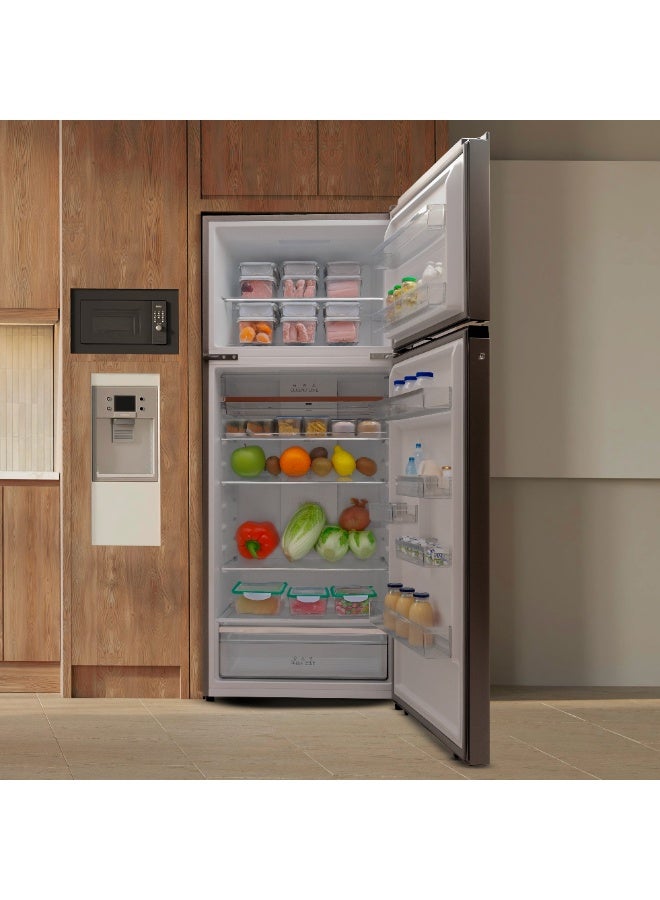 Frego 685L Top Mount Double Door Refrigerator | Smart Touch Panel | Multiple Cooling Modes | 10 Yrs Warranty on Invertor Compressor | Grey - Image 5