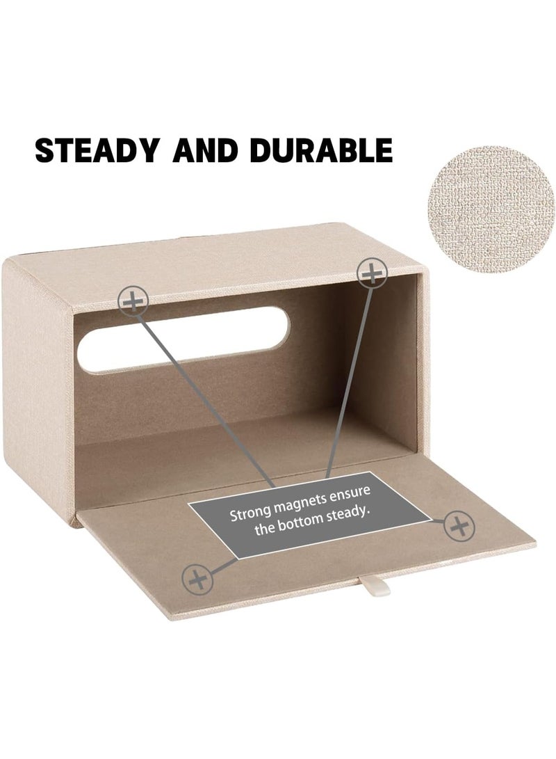 Tissue Box Cover Leather Tissue Box Holder for Office Home Car Hotel- Large Luxurious Paper Dispenser Case for Bathroom, Bedroom, Living Room - Image 4
