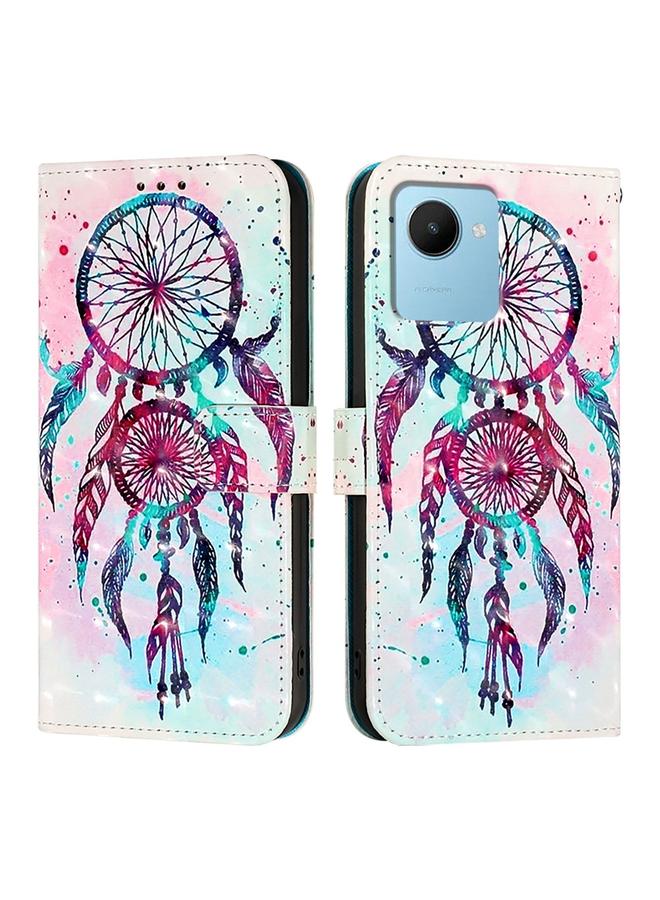 اس-توب جراب لهاتف Realme C30 4G / Narzo 50i Prime / C30s جراب هاتف جلدي أفقي قابل للطي برسومات ثلاثية الأبعاد - Image 2