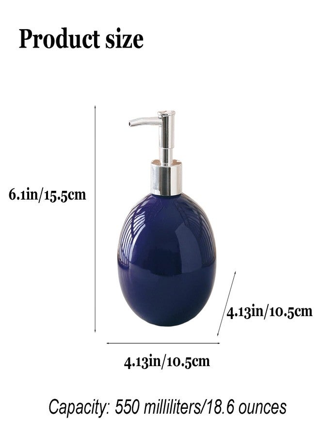 Fsocpen 18 Oz Ceramic Soap Dispenser with Rust Proof Pump,Ball Shaped Decorative Modern Minimalist Refillable Hand Lotion Pump Bottle,Hand Soap Dish Soap Dispenser for Kitchen Bathroom (Color 1) - Image 2