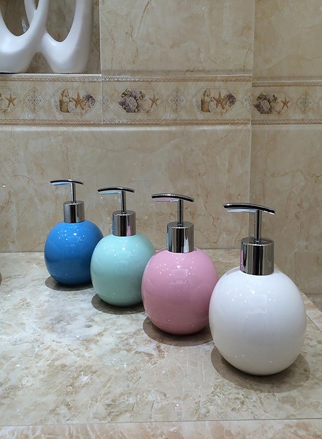 Fsocpen 18 Oz Ceramic Soap Dispenser with Rust Proof Pump,Ball Shaped Decorative Modern Minimalist Refillable Hand Lotion Pump Bottle,Hand Soap Dish Soap Dispenser for Kitchen Bathroom (Color 1) - Image 5