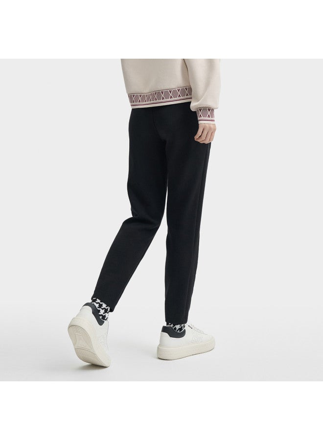 FILA Women'S Casual Pants Ladies Fashion Simple Comfortable Solid Color Straight Leg Pants Daily Versatile Knit Trousers - Image 4