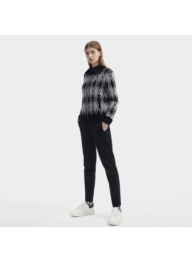 FILA Women'S Casual Pants Ladies Fashion Simple Comfortable Solid Color Straight Leg Pants Daily Versatile Knit Trousers - Image 2
