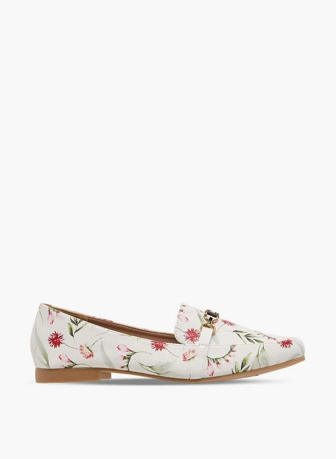 Women Floral Print Loafers