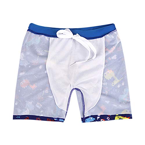 YAGATA Toddler Swimsuit Boy Cute Dinosaur Swimsuits Boys Swim Trunks & Shirt Set Navy 5-6 Years 10 - Image 4