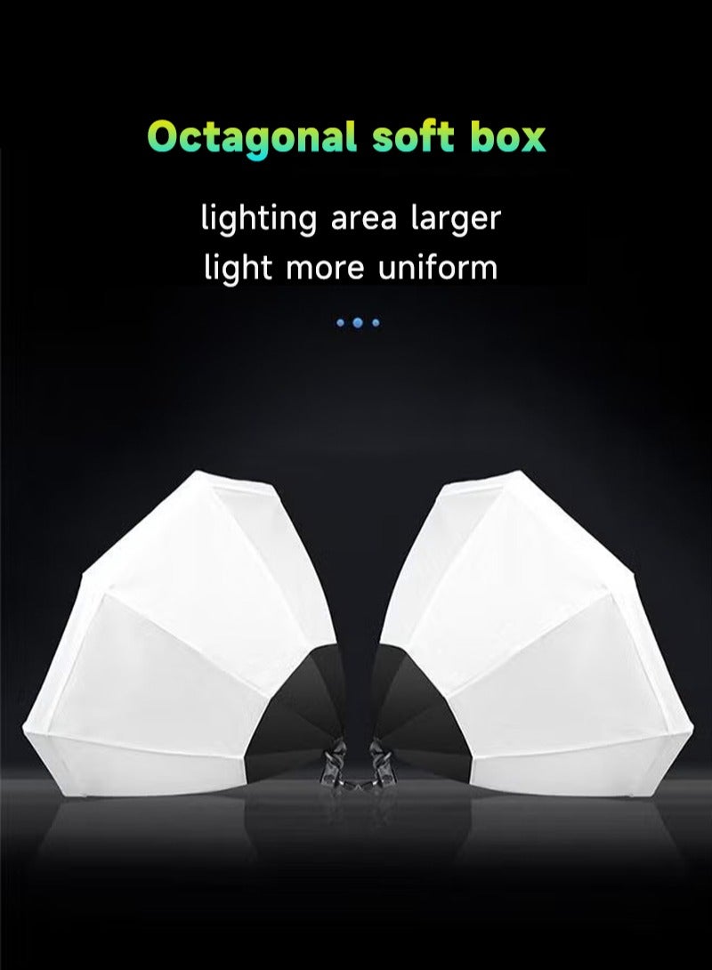 Sharpdo Photography Softbox Lighting Kit with 200W LED 3 Colors Bulb Umbrellas Softbox and Carry Bag for Portrait Product Shooting - Image 5