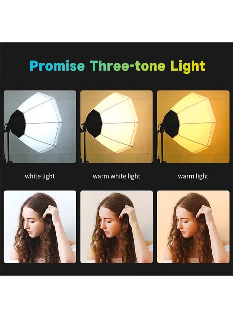 Sharpdo Photography Softbox Lighting Kit with 200W LED 3 Colors Bulb Umbrellas Softbox and Carry Bag for Portrait Product Shooting - Image 4