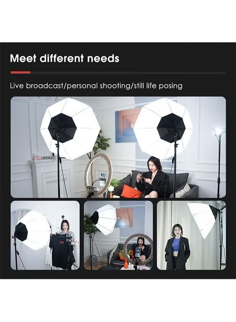 Sharpdo Photography Softbox Lighting Kit with 200W LED 3 Colors Bulb Umbrellas Softbox and Carry Bag for Portrait Product Shooting - Image 3