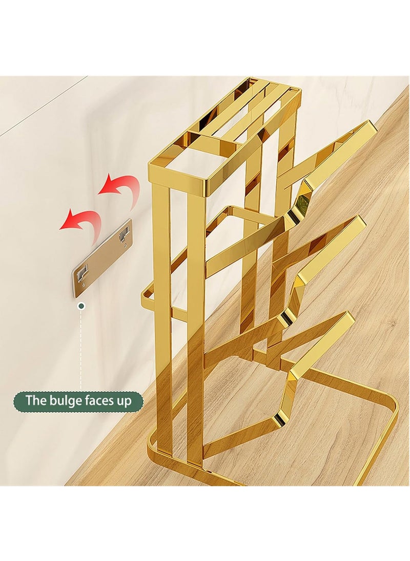 Hihonor Spoon Rest Pot Lid Holder with Drip Tray Utensils Rack for Kitchen Counter Stove Top chopping board baking sheet Gold Three Layers-Wall mountable, Green  - Image 2