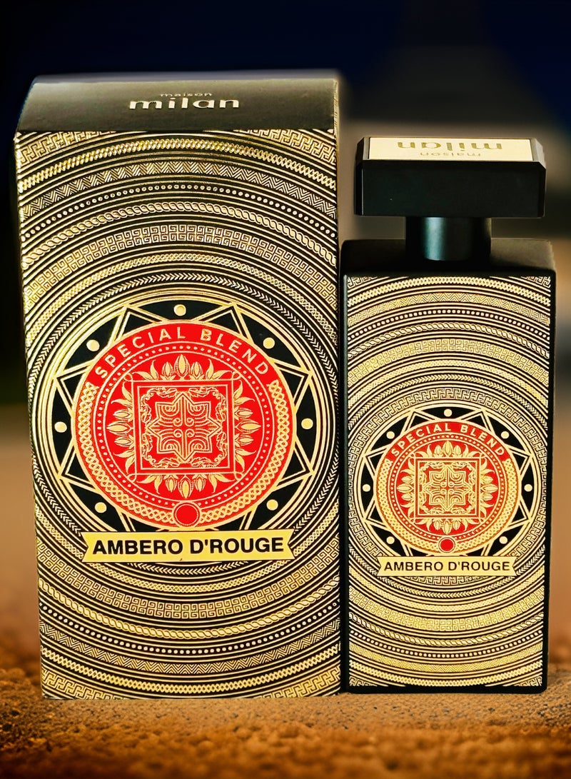 MAISON MILAN Ambero D'Rouge Unisex 100ml Luxury Perfume - Image 4