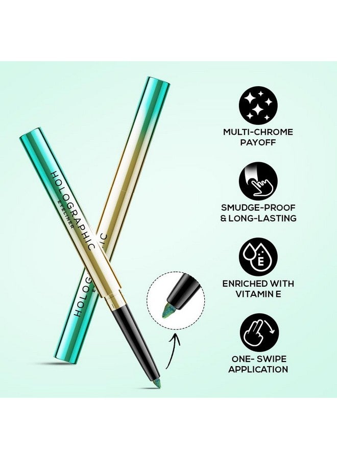 Renee Holographic Eyeliner, Smudge-Proof & Long-Lasting, Easy Glide & Quick-Drying Formula With Monochrome Effect, Intense Color Pay-Off, Infused With Vitamin E, 06 Mercury - Image 3