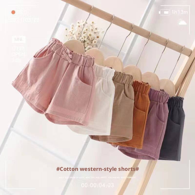 Girls Cotton Cargo Shorts Summer Lightweight - Image 2