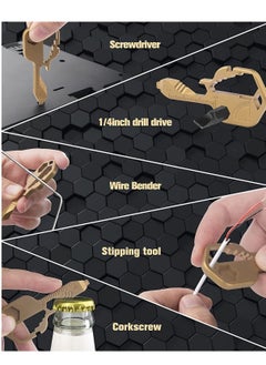 Excefore Multifunction Tool, Keychain Multitool, 24 in 1 Key Tool, Portable Key Shaped Pocket Tools, Hand Tools Repair Gadgets Ruler, Bottle Opener, Drill Drive, Screwdriver, Hex Wrench  - Image 4