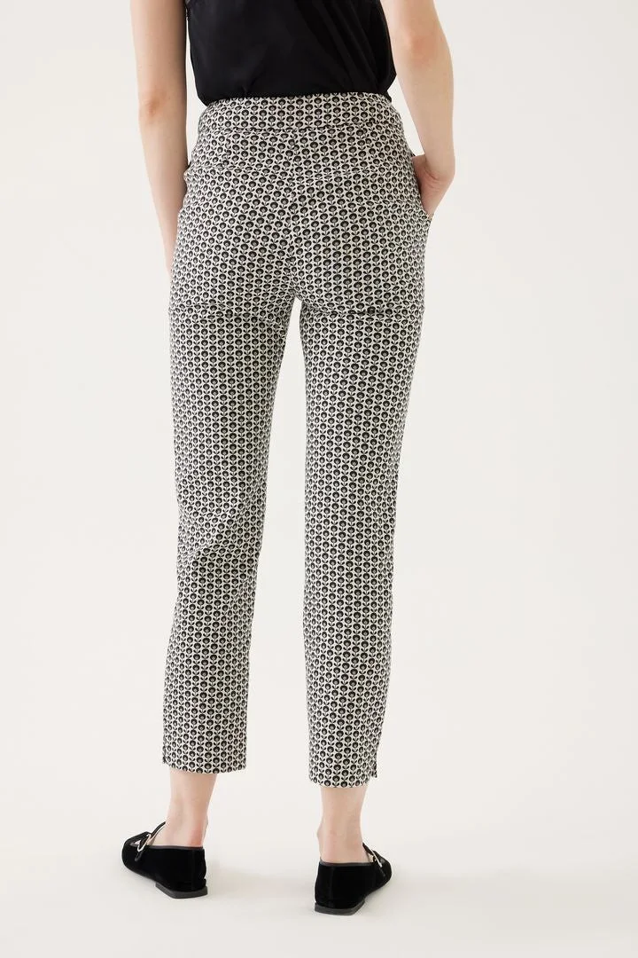 EXQUISE Mixed Pattern Ankle Length Trousers