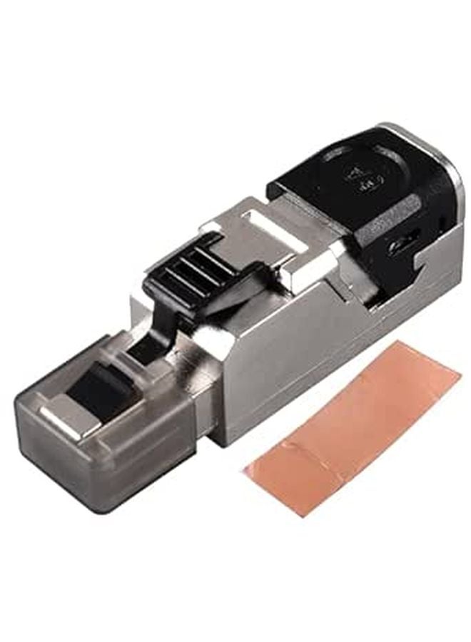 Cat 6a Shielded RJ45 Pass Through Connector Toolless Modular Plug For Ethernet Network Cable - Image 1