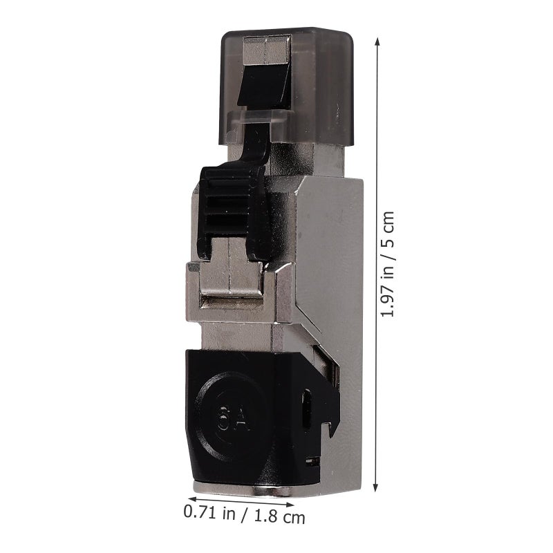 Cat 6a Shielded RJ45 Pass Through Connector Toolless Modular Plug For Ethernet Network Cable - Image 3