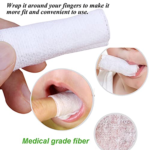 Serlife Baby Teeth Soft Gauze Infant Finger Clean Oral Toothbrush 120Pcs Infant Mouth Cleaner for 0-36 Months - Image 3