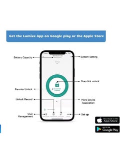 LUMIVE Lumive Smart Door Lock, Keypad Door Lock, Bluetooth App Unlock,2 Keys,5 RFID Cards,Fixed Cylinder, Silver [Battery Included] (70mm Smart Cylinder)  - Image 5