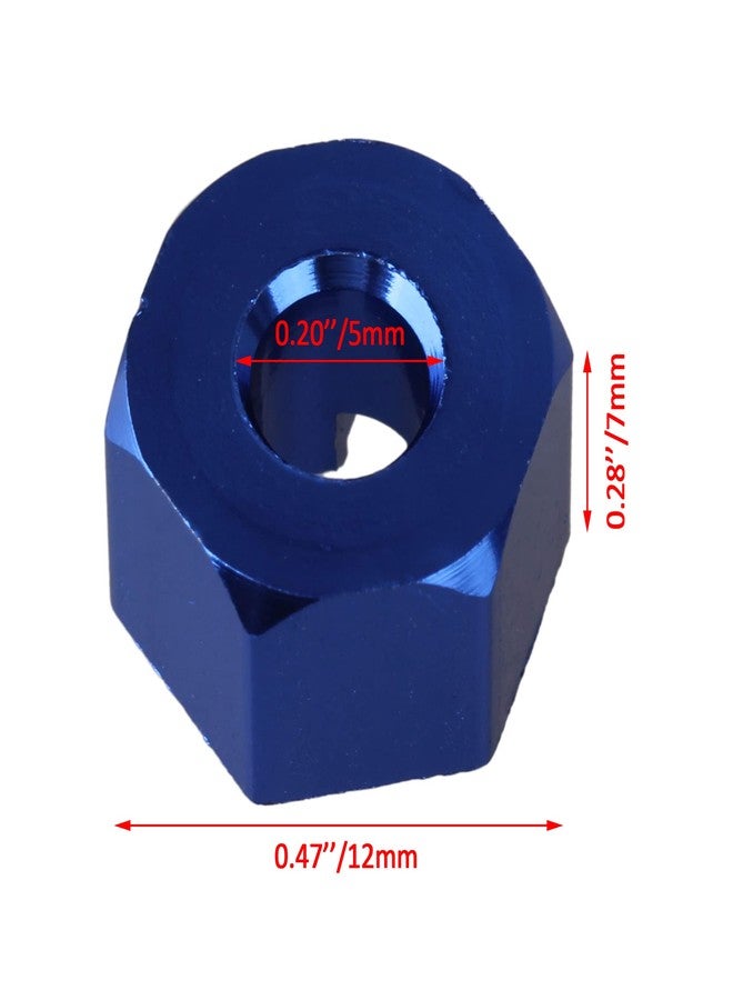 Mxfans 4pcs 12mm Wheel Hex w/Pins Al. Upgrade Mount Wheel Hex Hub Dark Blue Replacement for TRAXXAS Slash 4x4 & Replacement for HQ727 RC Short Truck - Image 4