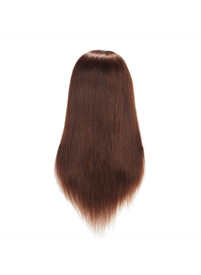 Hairingrid - Mannequin Head 20"-22" 100% Human Hair Hairdresser Cosmetology Mannequin Manikin Training Head Hair and Free Clamp Holder (1906LB0414) - Image 1