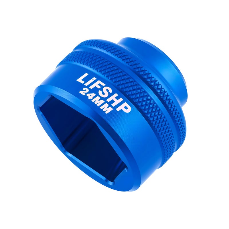 LIFSHP 24MM Oil Filter Socket38 Drive For BMW ChryslerChevyDodgeand Other Vehicles OilFuel Filter Removal ToolBlue - Image 3