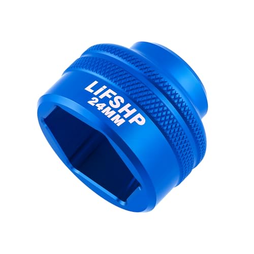 LIFSHP 24MM Oil Filter Socket38 Drive For BMW ChryslerChevyDodgeand Other Vehicles OilFuel Filter Removal ToolBlue - Image 1