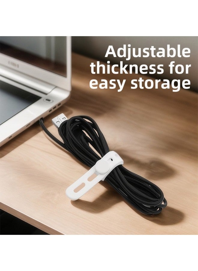 Loquat Multifunctional Silicone Cable Tie Adjustable Cable Data Cable Anti-loss Strap Desktop Storage Cord Winder-Color:Violet - Image 4