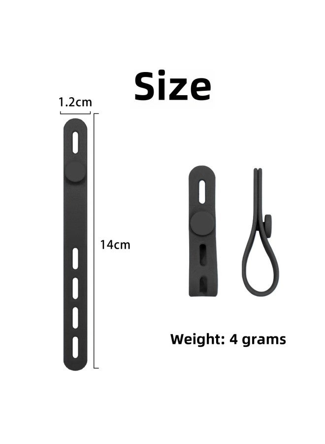 Loquat Multifunctional Silicone Cable Tie Adjustable Cable Data Cable Anti-loss Strap Desktop Storage Cord Winder-Color:Violet - Image 5