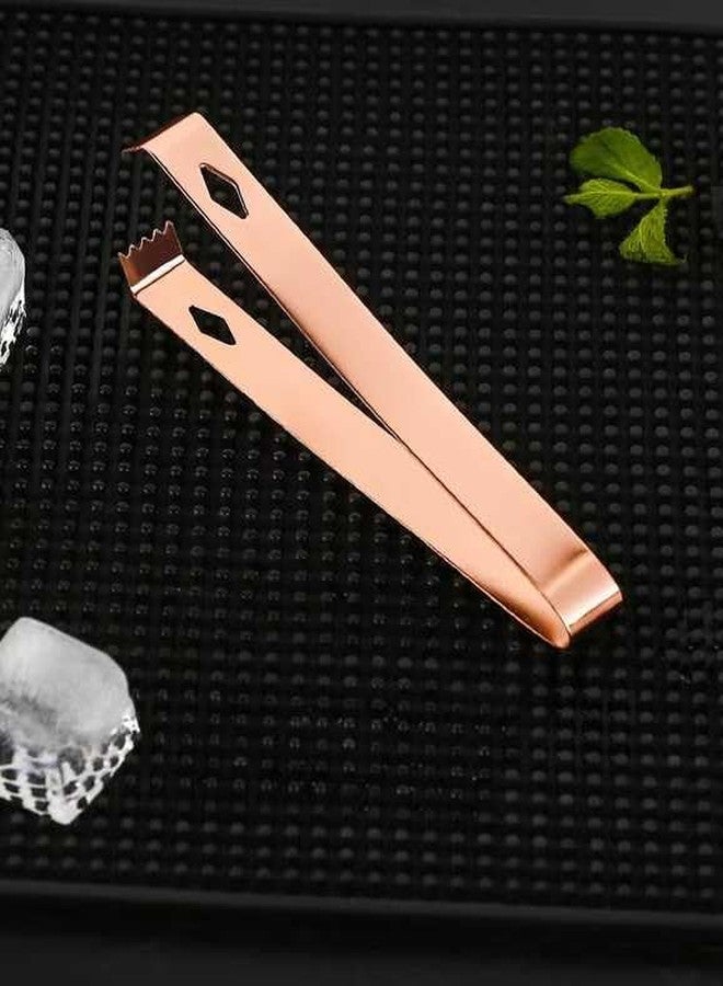 ProKitchen.Homes ProKitchen Stainless Steel Ice Tong Diamond for Cocktails - with Claw Grip Teeth, Ergonomic Grip Metal Tongs, Ice Picker for Bar and Home - Copper - Image 4