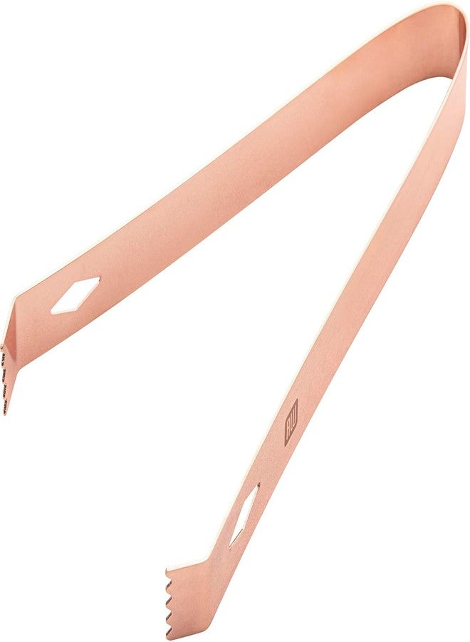 ProKitchen.Homes ProKitchen Stainless Steel Ice Tong Diamond for Cocktails - with Claw Grip Teeth, Ergonomic Grip Metal Tongs, Ice Picker for Bar and Home - Copper - Image 1