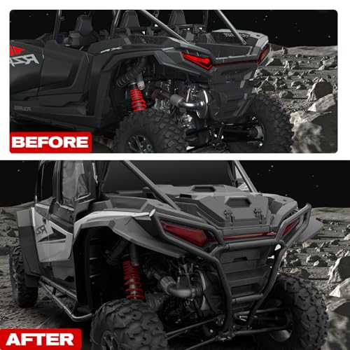XUTVOTOR Rear Bumper for Polaris RZR XP/XP 4 1000, 1.75" Heavy Duty Steel Tube Brush Guard, Ultimate Sport Premium 2024+ - Image 2