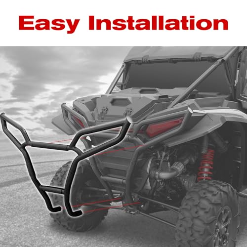 XUTVOTOR Rear Bumper for Polaris RZR XP/XP 4 1000, 1.75" Heavy Duty Steel Tube Brush Guard, Ultimate Sport Premium 2024+ - Image 5