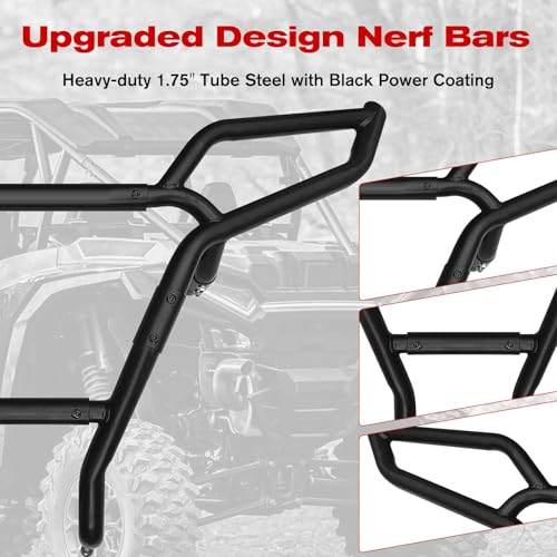 XUTVOTOR Rear Bumper for Polaris RZR XP/XP 4 1000, 1.75" Heavy Duty Steel Tube Brush Guard, Ultimate Sport Premium 2024+ - Image 3