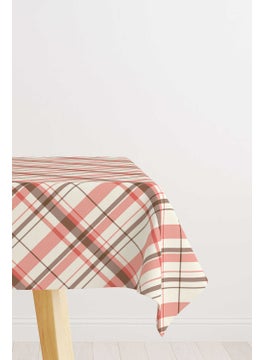 Pink Brown Checkered Tablecloth CGH202-MS