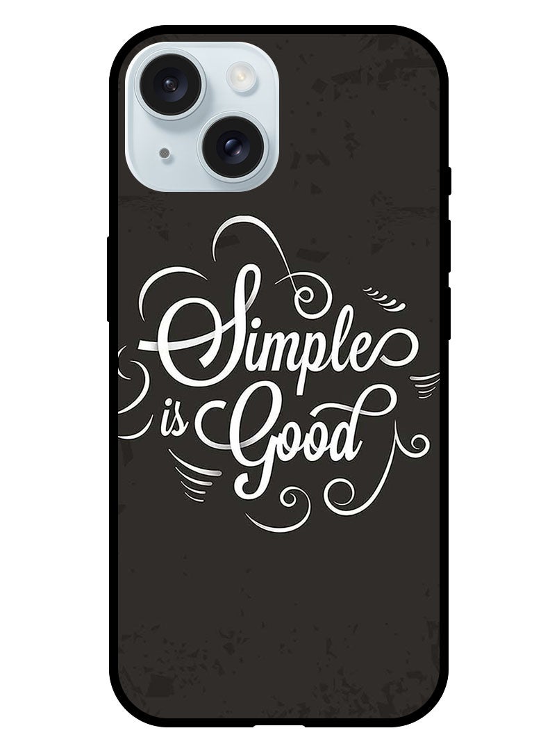 Theodor Protective Case Anti Scratch Shock Proof Bumper Cover For iPhone 15 Simple Is Good - Image 1