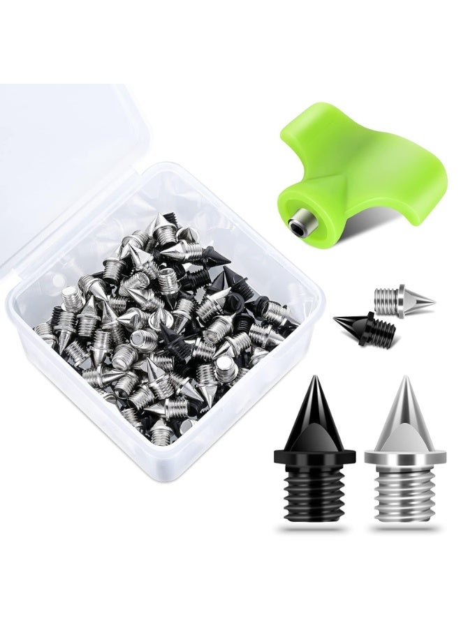 Generic 1/4 Inch Track Spikes, 100 Pieces Steel Shoe Spikes Replacements and Spike Wrench for Sports Running Track Shoes - Image 1