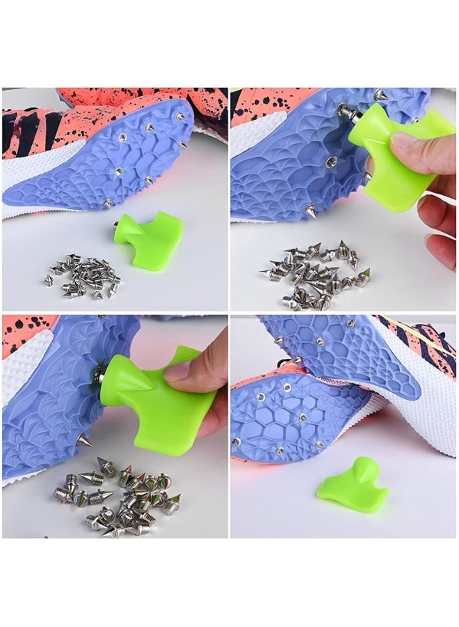 Generic 1/4 Inch Track Spikes, 100 Pieces Steel Shoe Spikes Replacements and Spike Wrench for Sports Running Track Shoes - Image 2
