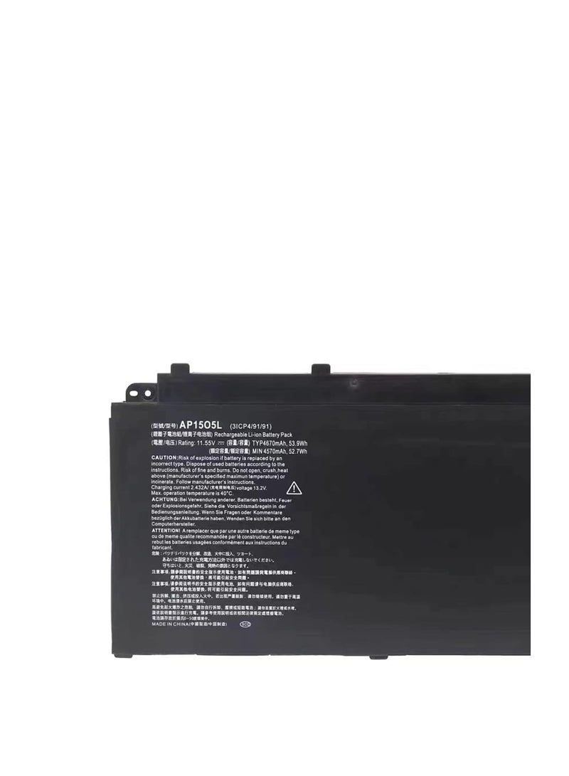 Terabyte بطارية AP15O5L متوافقة مع Acer Aspire S13 S5-371 Chromebook R13 CB5-312T Swift 1 SF114-32 Swift 5 SF514-51 SF515-51T Predator Triton 700 PT715-51 Spin 5 SP513-52N SP513-52NP AP1505L 53.9Wh - Image 2