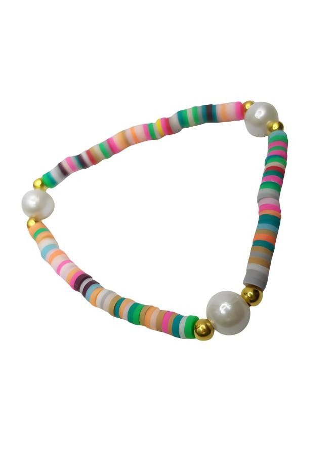 Boho Colorful Unisex Bracelte with colorful stones , (stone color may vary ) - Image 2
