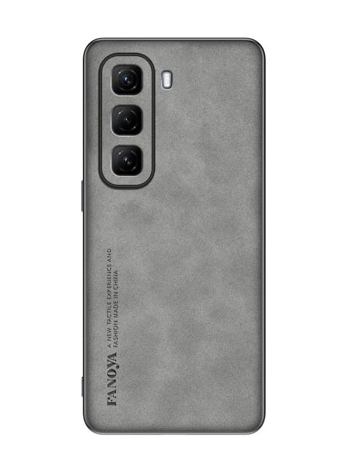 general Case Compatible with Infinix Hot 50 Pro+ 4G Case, Plain Leather Soft TPU Silicone Bumper Anti-Fingerprint Shockproof Protective Cover for Infinix Hot 50 Pro Plus - Image 1
