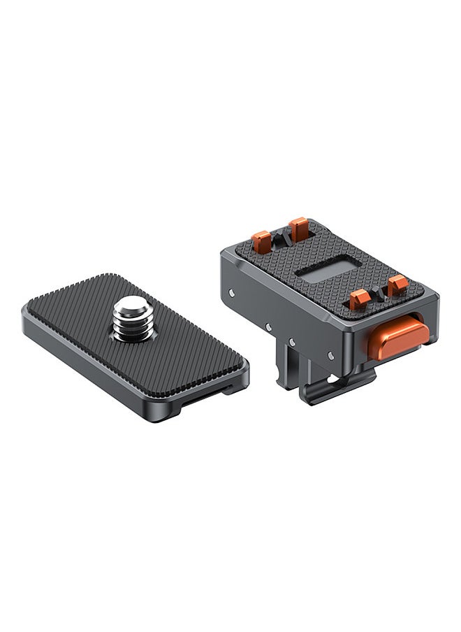 VRIG - AC07 Sports Camera Quick Release Mount Magnetic Adapter Mount Aluminum Alloy with 1/4 Inch Screw QR Plate for Insta360 Ace/Ace Pro/ONE X3/ONE X2/GoPro Hero 12 Pro - Image 1