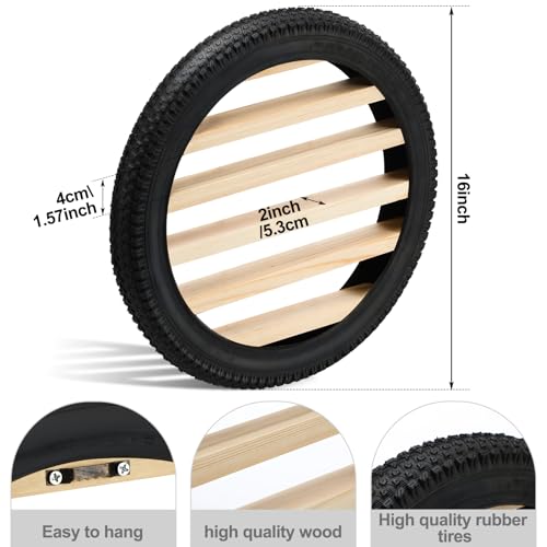Lineshading Tire Toy Box Wall Car Display Shelf Model Car Display Case Stand for 1/64 Collectibles Cars,Collectibles,Toy Figurines(Diameter 16 Inches) - Image 2