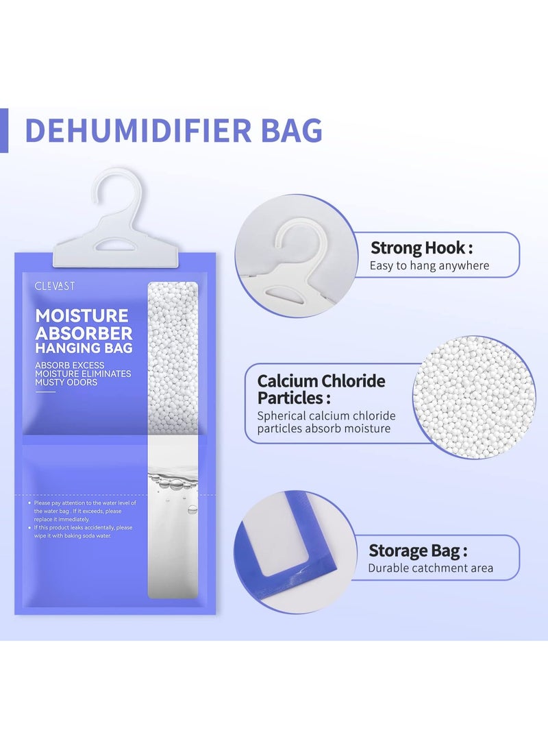 CLEVAST حزم ماصات الرطوبة (230غ/حزمة) - 10 حزمة، أكياس مزيل الرطوبة للخزائن، ماص الرطوبة المعلق في غرف الملابس، غرف النوم، الحمامات - Image 2