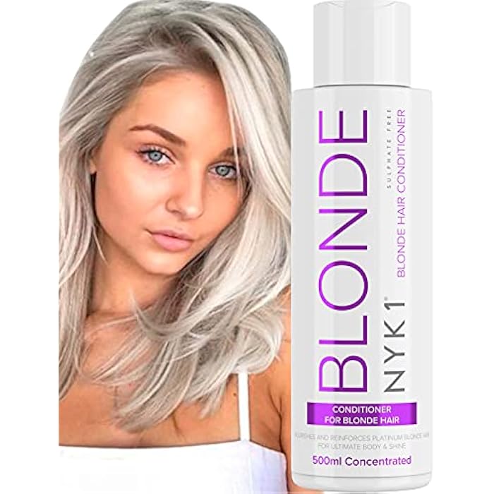 NYK1 Purple Conditioner for Blonde Hair (500ml) SULFATE FREE Silver Conditioner to Neutralize Bleached, Grey & Brassy Yellow Tones – Moisturizing Platinum Blonde Conditioners For Soft & Shiny Hair - Image 1