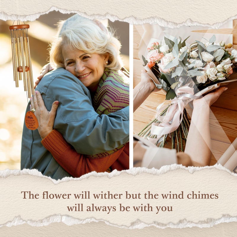 Leebbsin Gifts for Mom, Moms Wind Chimes, Best Gift for Mom, Mother Birthday Gift from Daughter Son, Love Reminder Gifts for Mother's Day Christmas - Image 3